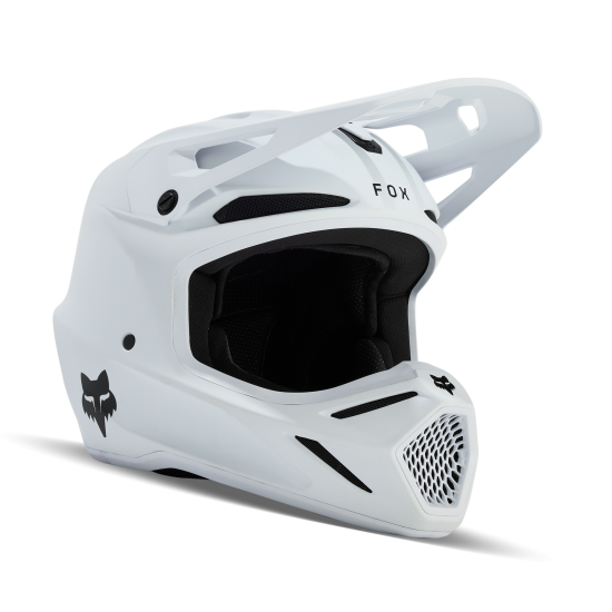 FOX V3 SOLID HELMET [MT WHT]