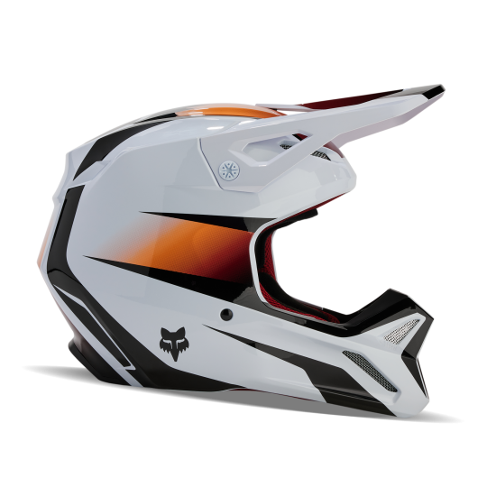 FOX V1 FLORA HELMET [WHT/BLK]
