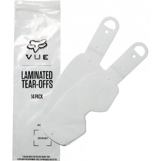 FOX VUE LAMINATED TEAR OFFS 14PK [CLR]