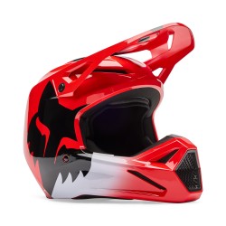 FOX V1 SHIELD HELMET [FLO RED]
