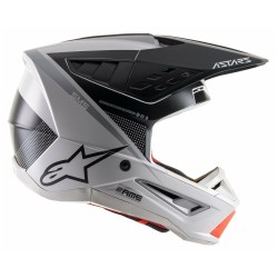 ALPINESTARS S-M5 RAYON HELMET ECE LIGHT GRAY BLACK SILVER MATT